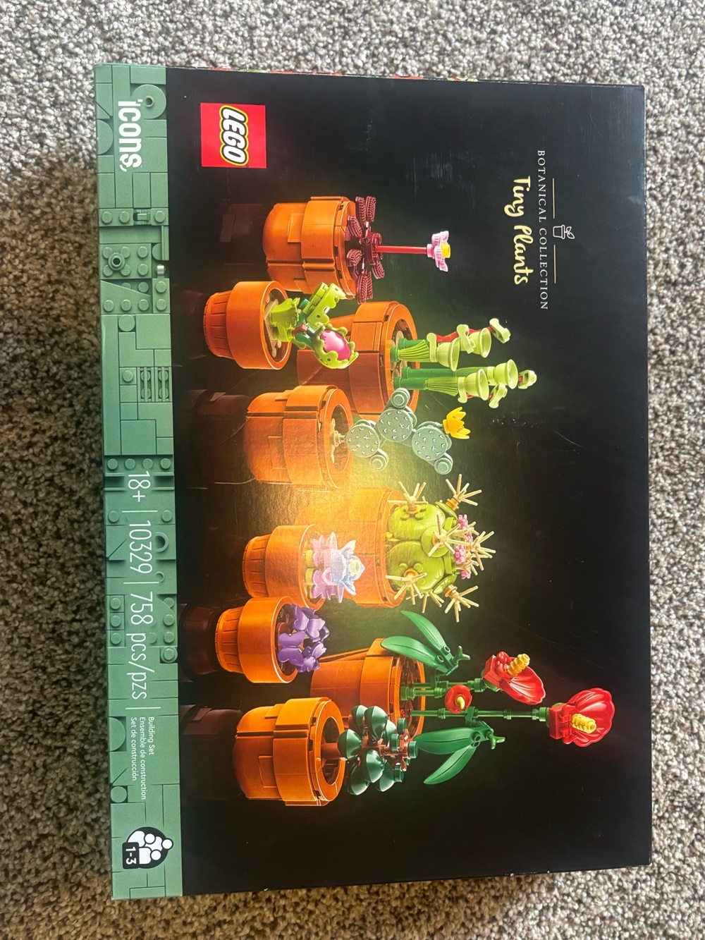 LEGO Tiny Plants Set with Orange Pots and Multicolor Flowers